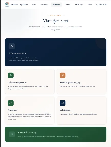 Brobekk Legekontor — skjermbilde 2