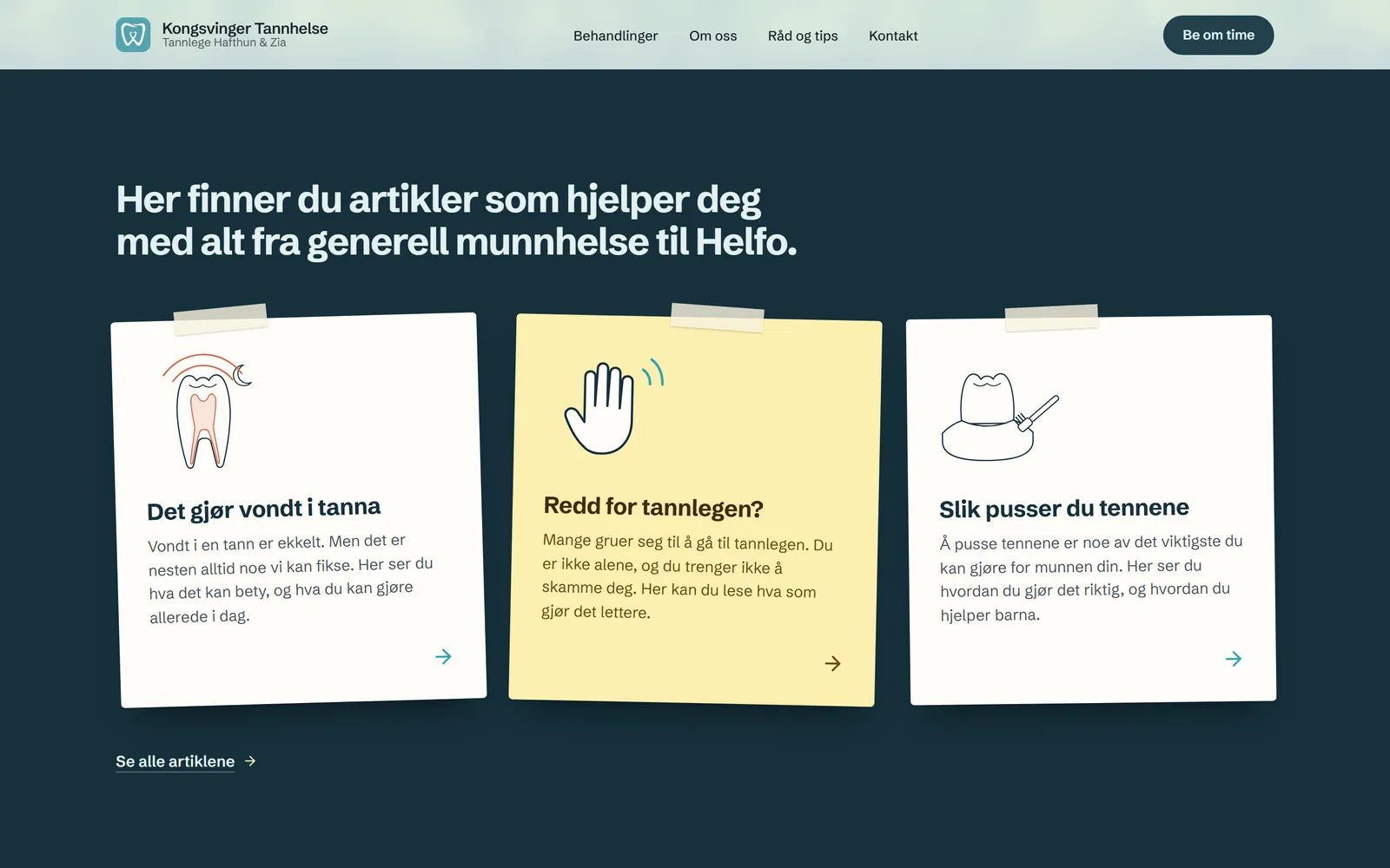 Råd og tips på kongsvingertannhelse.no