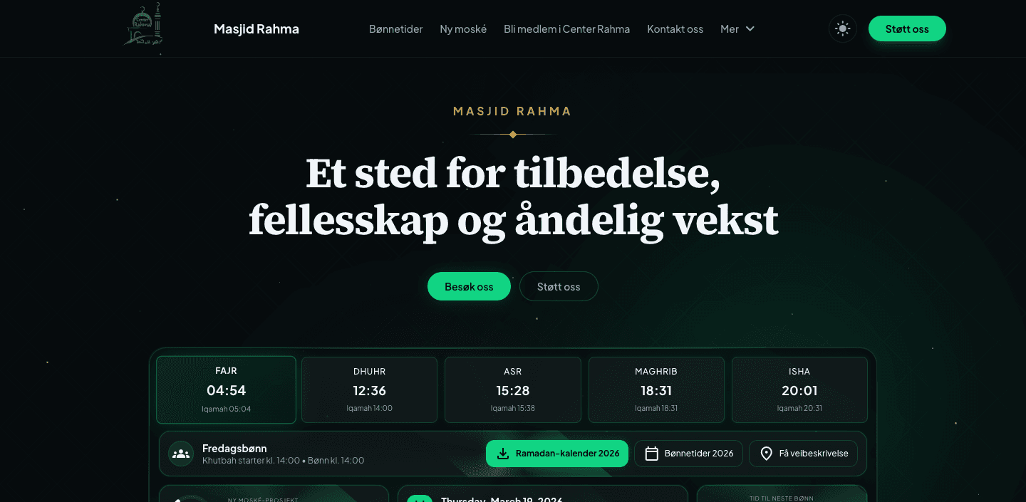 Center Rahma — forside