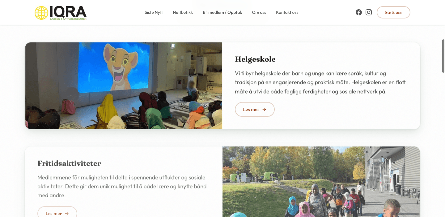 Iqra Senter — seksjon 2