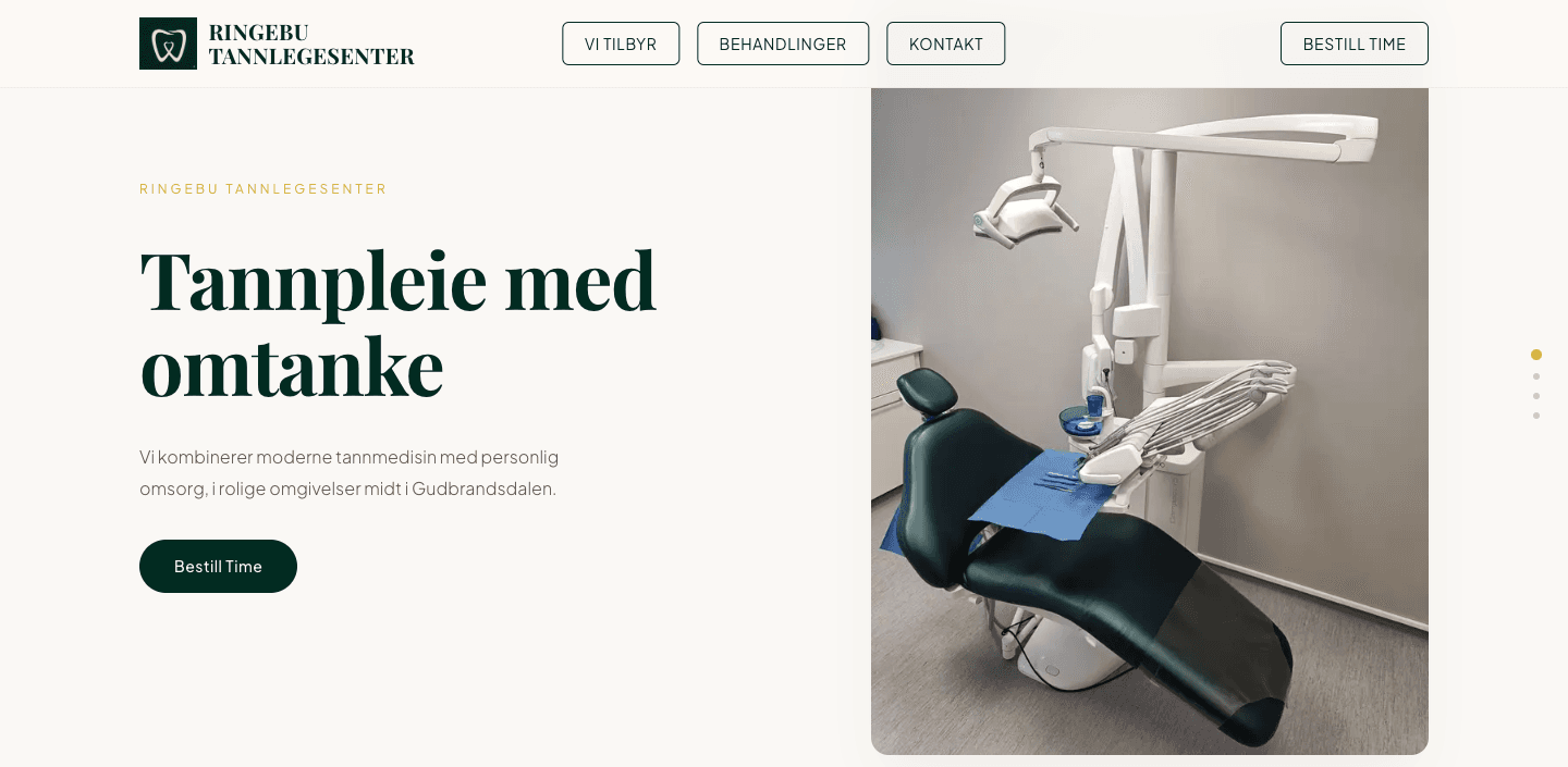 Ringebu Tannlegeklinikk — forside