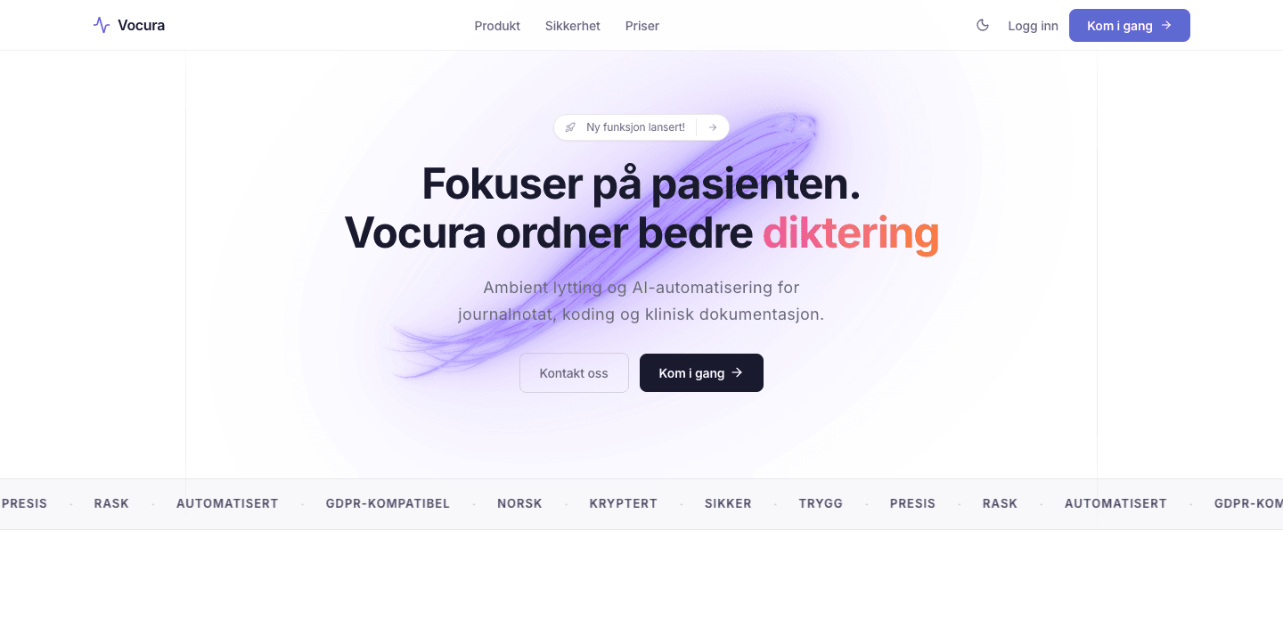 Vocura — forside